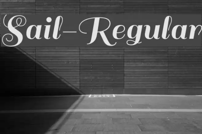 Sail-Regular Font examples