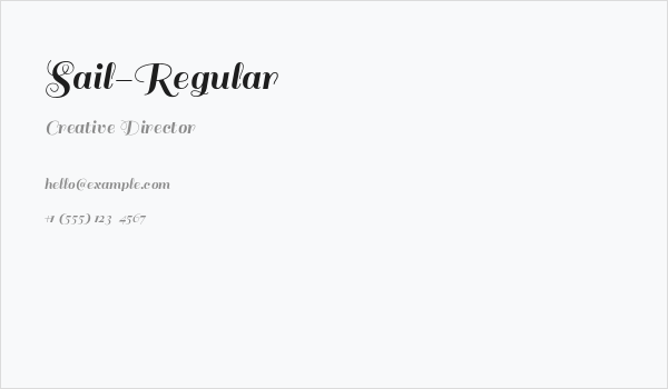 Sail-Regular Business Card