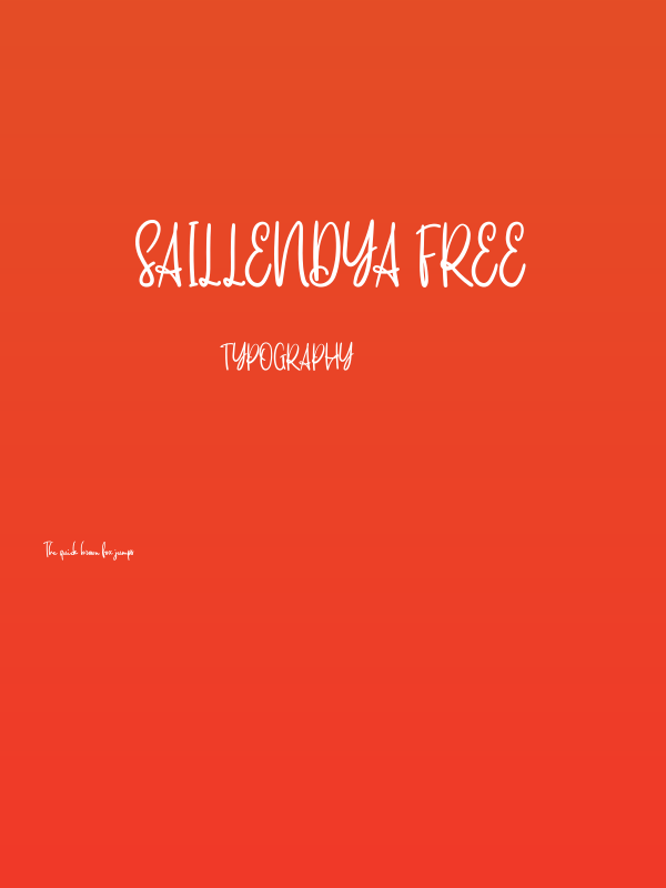 Saillendya FREE Poster