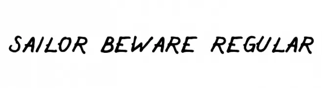 Sailor Beware Regular  Free Fonts Download