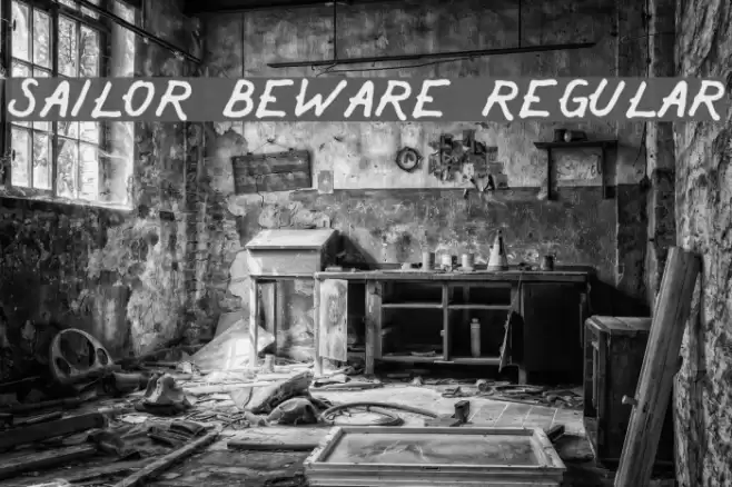 Sailor Beware Regular Schriftart examples
