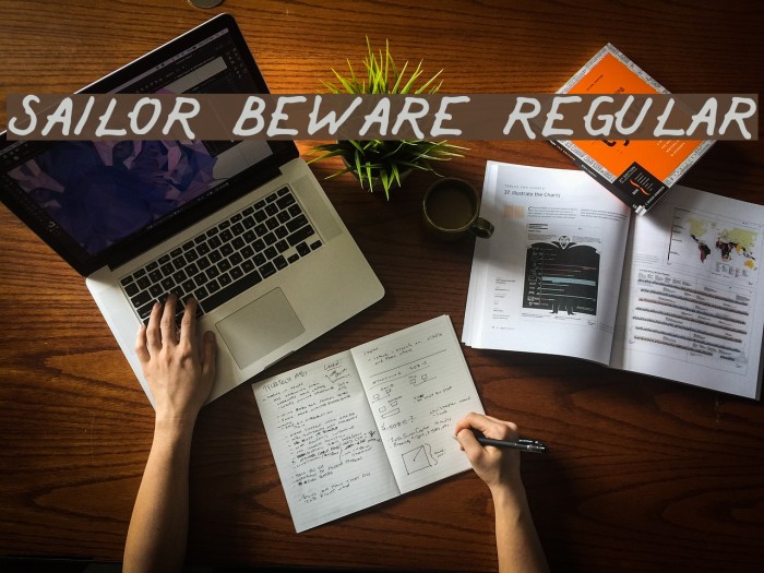 Sailor Beware Regular Font examples