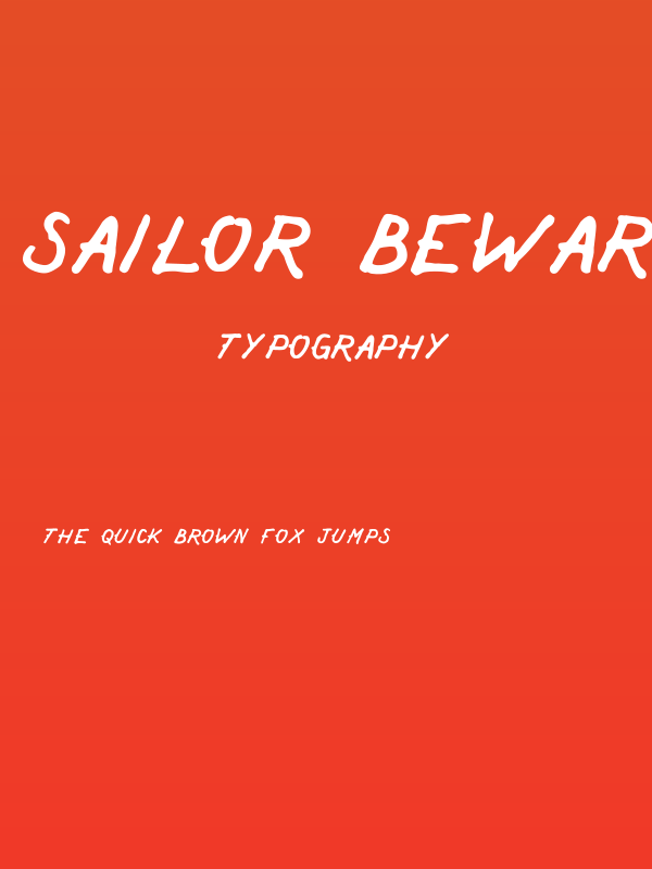 Sailor Beware Regular Poster