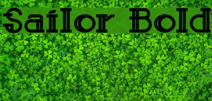 Sailor Bold Font examples