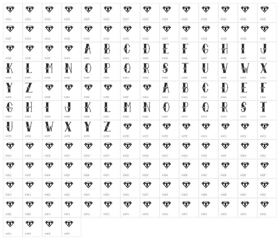 Sailor Larry - Extra Fancy Character Map