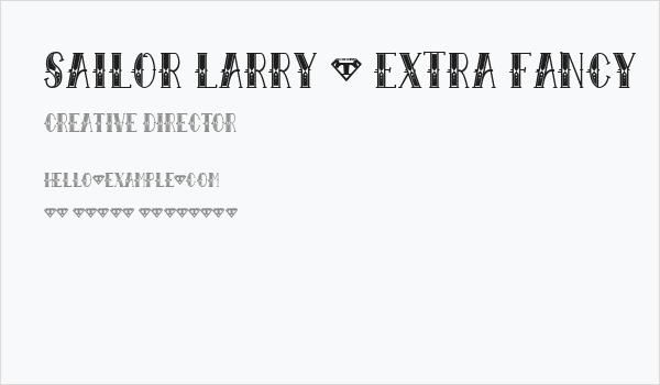 Sailor Larry - Extra Fancy Business Card