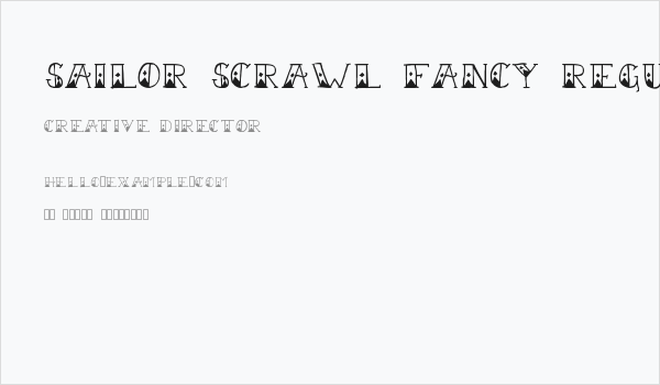 Sailor Scrawl Fancy Regular Business Card