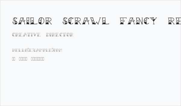 Sailor Scrawl Fancy Regular Business Card