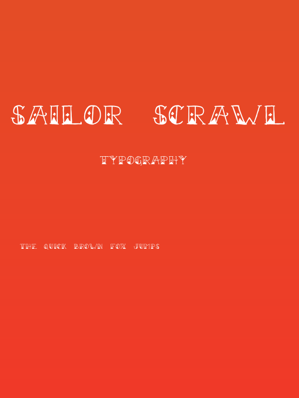 Sailor Scrawl Fancy Regular Poster