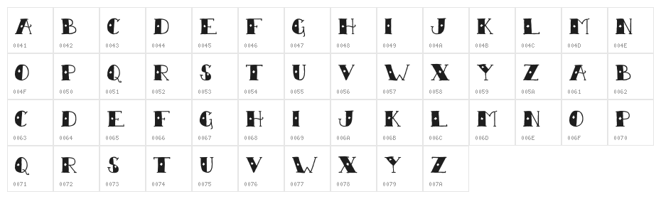 Sailor Scrawl Regular Character Map