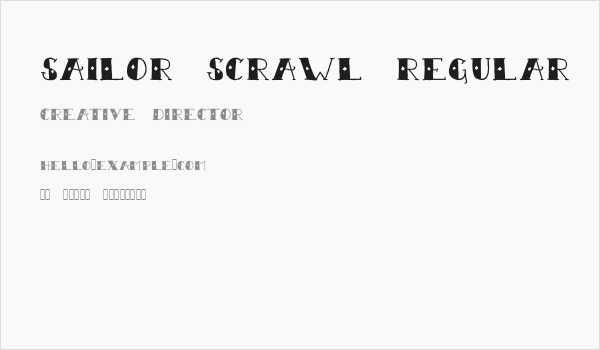 Sailor Scrawl Regular Business Card