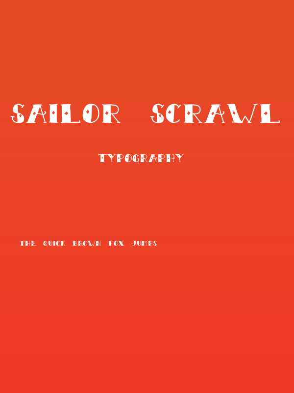 Sailor Scrawl Regular Poster