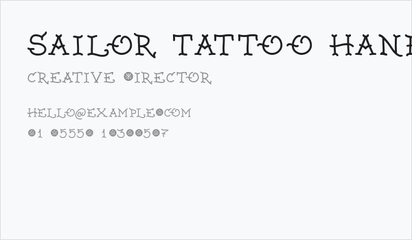 Sailor Tattoo Hand Business Card