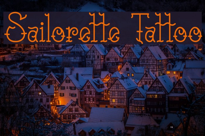 Sailorette Tattoo Font examples