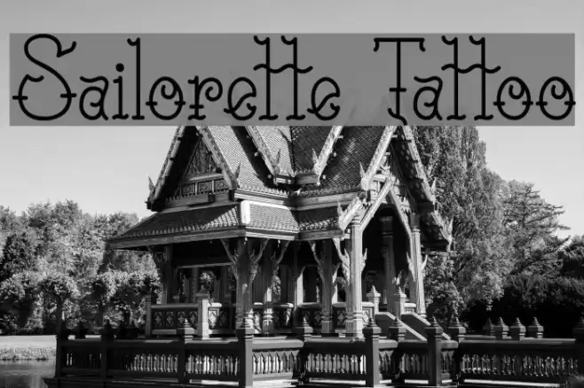 Sailorette Tattoo Font examples