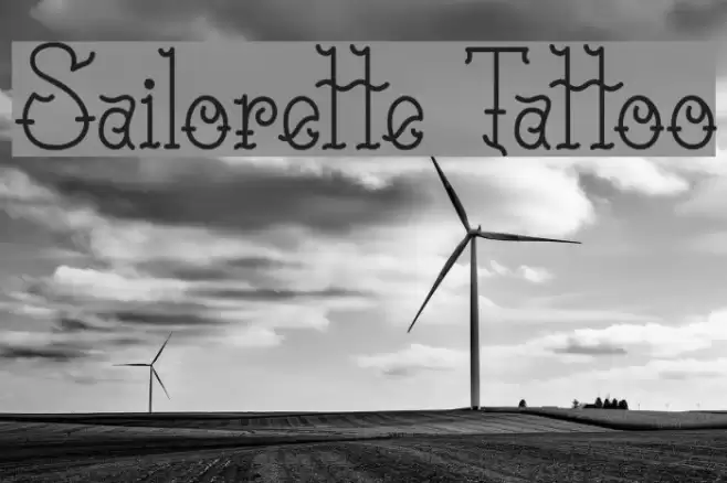Sailorette Tattoo Font examples