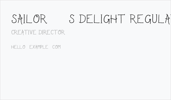Sailor's Delight Regular Business Card