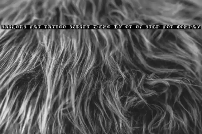 Sailor's Fat Tattoo Script Demo by Out of Step Font Company خط examples