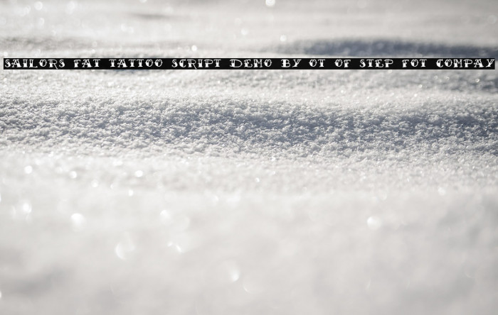 Sailor's Fat Tattoo Script Demo by Out of Step Font Company Example 3