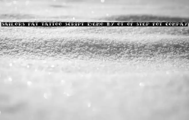 Sailor's Fat Tattoo Script Demo by Out of Step Font Company خط examples