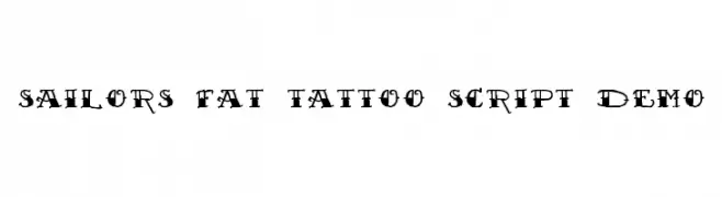 Sailor's Fat Tattoo Script Demo  नि: शुल्क फ़ॉन्ट्स डाउनलोड