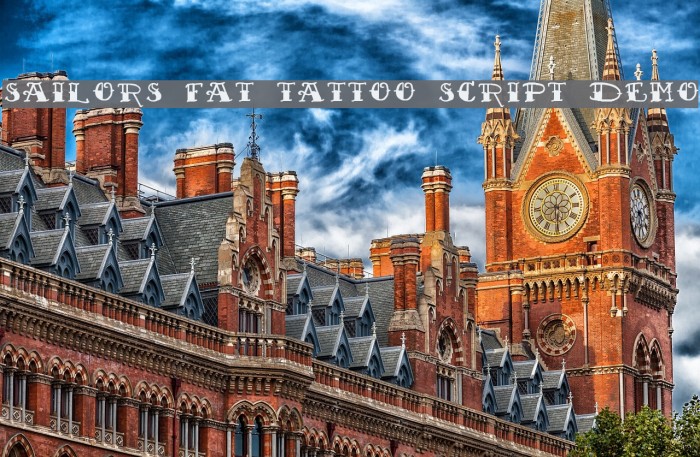 Sailor's Fat Tattoo Script Demo Font examples