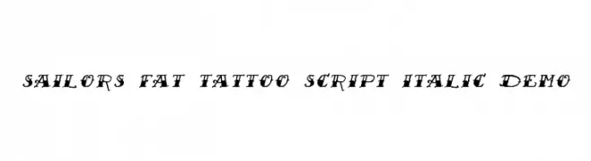Sailor's Fat Tattoo Script Italic Demo  Fuentes Gratis Descargar