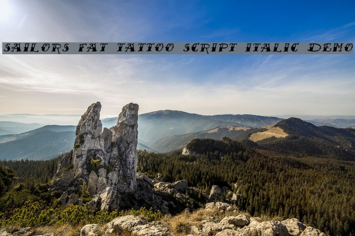 Sailor's Fat Tattoo Script Italic Demo Font examples