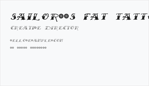 Sailor's Fat Tattoo Script Italic Demo Business Card