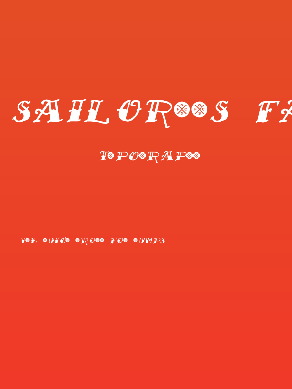 Sailor's Fat Tattoo Script Italic Demo Poster