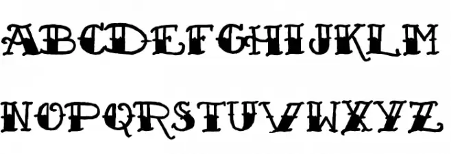 Sailor's Fat Tattoo Script Polices MAJUSCULES