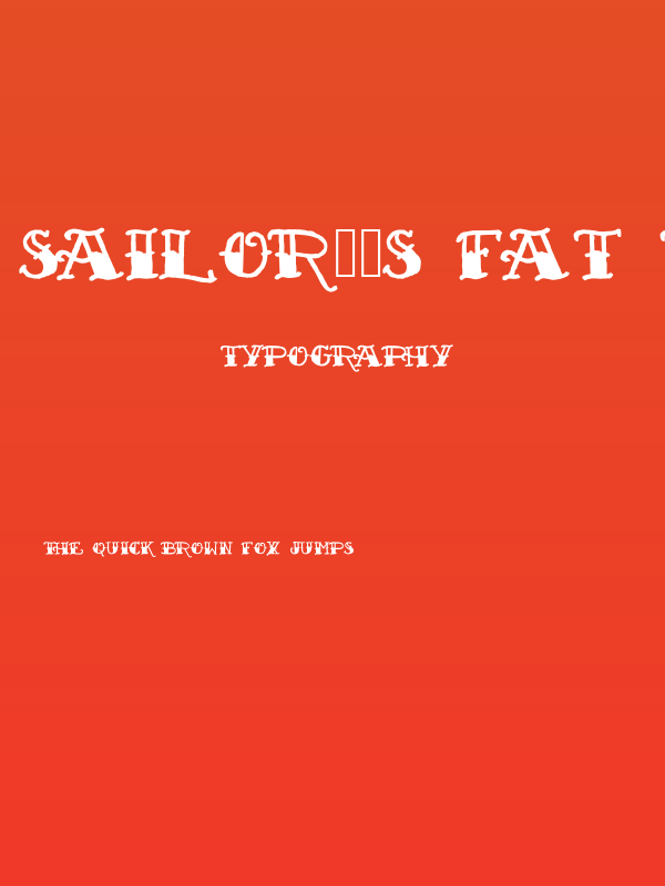 Sailor's Fat Tattoo Script Poster