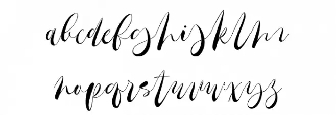 SailritmeDEMO Schriftart Kleinbuchstaben