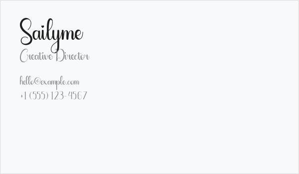 Sailyme Business Card