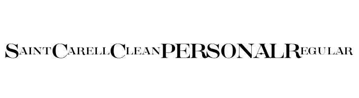 Saint Carell Clean PERSONAL Regular  नि: शुल्क फ़ॉन्ट्स डाउनलोड