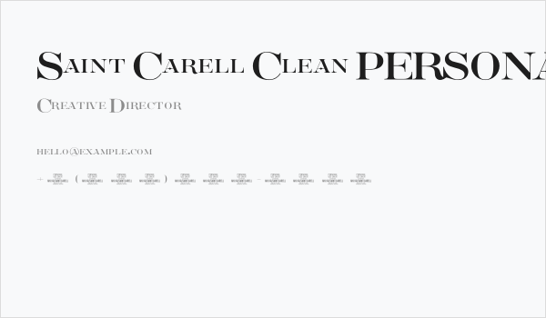 Saint Carell Clean PERSONAL Regular Business Card