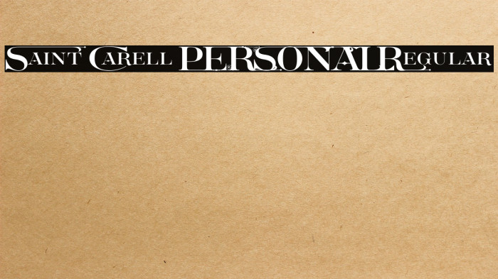 Saint Carell PERSONAL Regular Example 1