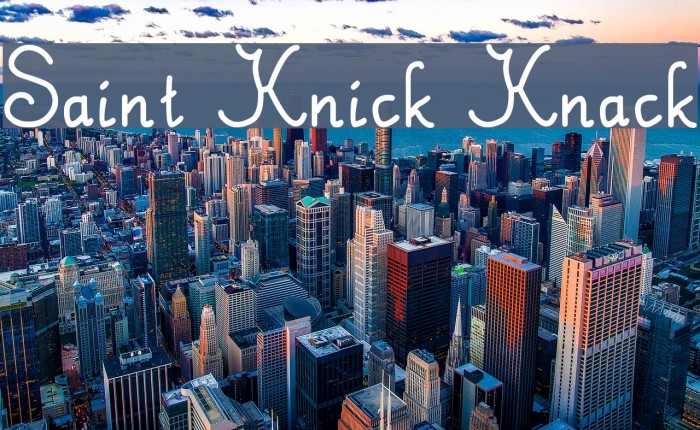 Saint Knick Knack Font examples