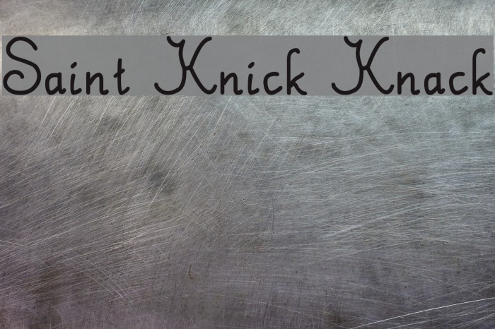 Saint Knick Knack Font examples