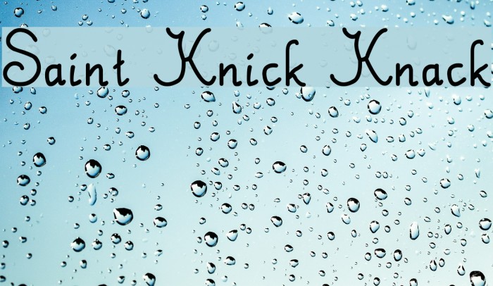 Saint Knick Knack Font examples