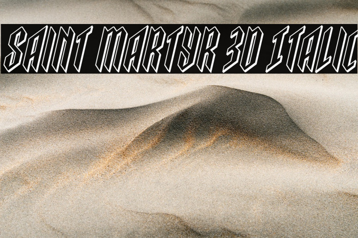 Saint Martyr 3D Italic Example 2