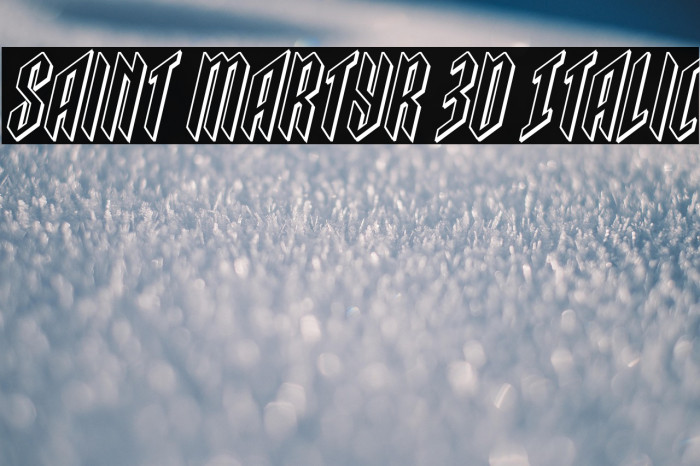 Saint Martyr 3D Italic Example 3