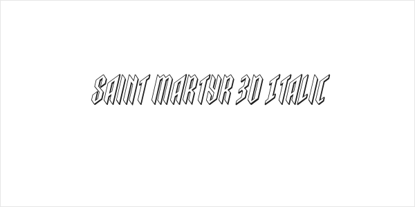 Saint Martyr 3D Italic Logo