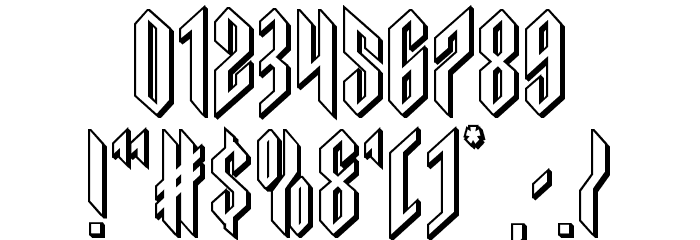 Saint Martyr 3D Font OTHER CHARS