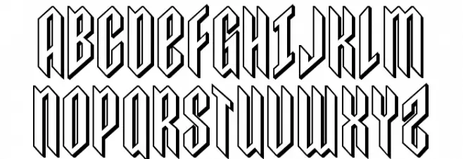 Saint Martyr 3D Font Litere mari