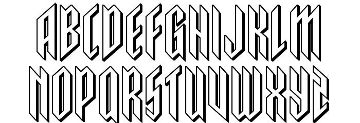 Saint Martyr 3D Font LOWERCASE