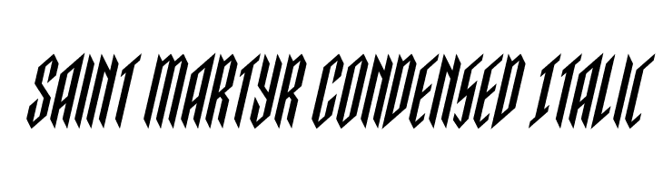 Saint Martyr Condensed Italic  Frei Schriftart Herunterladen