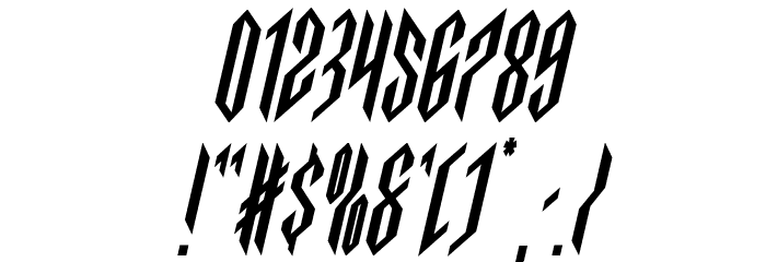 Saint Martyr Condensed Italic Font OTHER CHARS