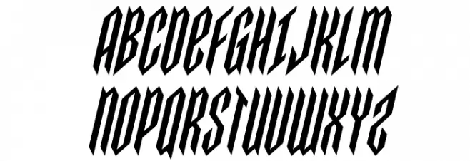 Saint Martyr Condensed Italic Шрифта ВЕРХНИЙ
