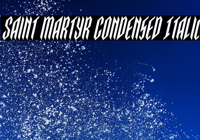 Saint Martyr Condensed Italic Example 3